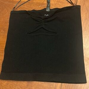 UO cropped knit tube top with cutout sz XL